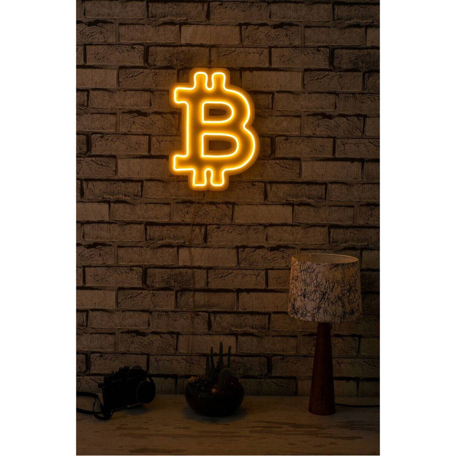 Opviq LED-Wandleuchte Gelb aus PVC mit IP67 Schutzart, B/H/T: 16 x 35 x 2 cm - Bild 1