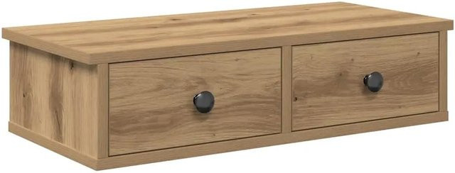 vidaXL Wandregal mit Schubladen Artisan-Eiche, Farbe: Braun, B/T/H: 60 x 28 x 15 cm - Bild 1