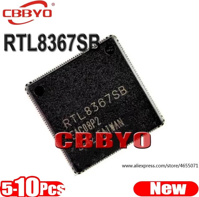 5 bis 10 Stück RTL8367SB-CG RTL8367SB Chipsatz QFN-164 in Schwarz - Bild 1