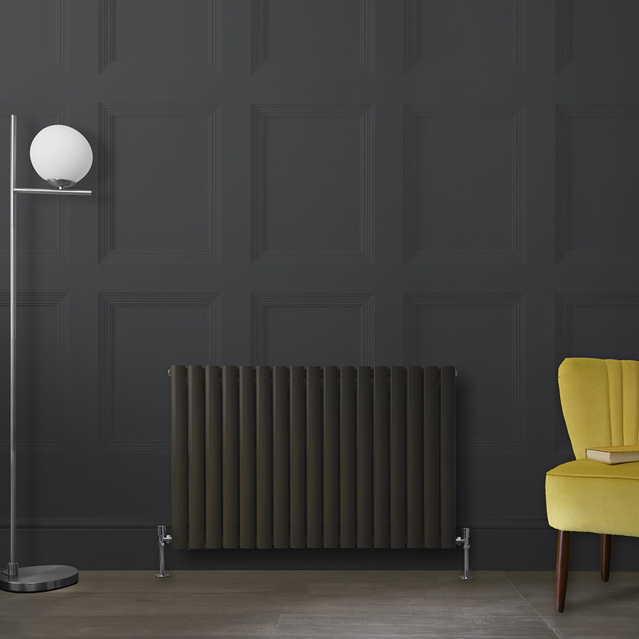 Revive Design Heizkörper Horizontal Doppellagig in Grau, B: 100 cm, H: 63,5 cm, T: 63,5 cm - Bild 1