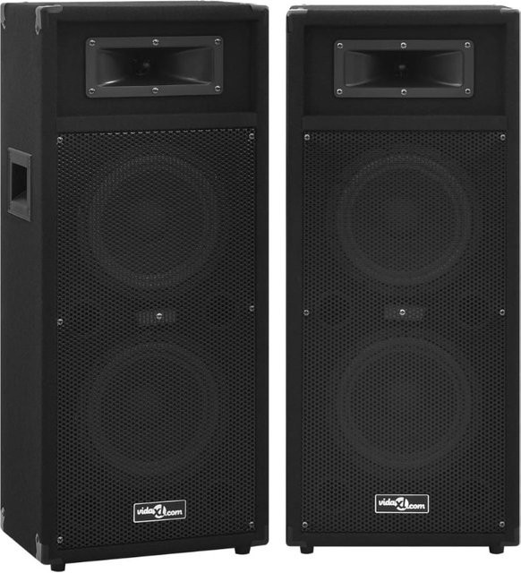 2 Stück passive Profi-Bühnenlautsprecher HiFi Schwarz H x B x T: 74 x 30 x 24,5 cm - Bild 1
