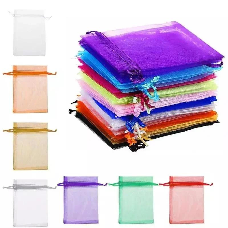 100 Stück YEJET-Home Kordelzugbeutel aus Textil in Claret, B/B: 7 x 9 cm, bunte Schmuckverpackungsbeutel und Aufbewahrungsbeutel für Make-up oder Hochzeitsgeschenke - Bild 1