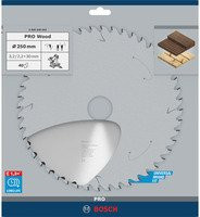 Bosch Optiline Wood Kreissägeblatt für Kapp- und Gehrungssägen, Hartmetall, Farbe: Silber, Durchmesser: 250 mm, Bohrung: 25 mm, Zähneanzahl: 40 - Bild 2