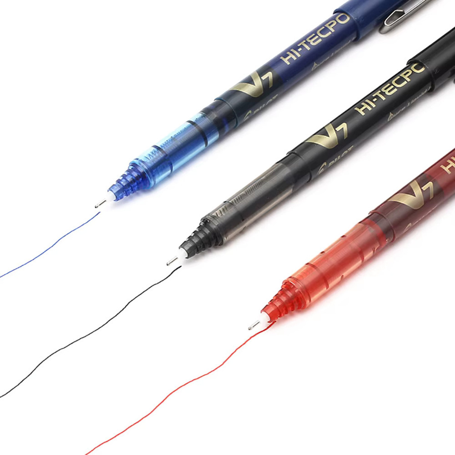 PILOT Gelstifte BX-V7 mit 0,7 mm Spitze, 6er Pack, wasserbasierte Tinte in Schwarz oder Mehrfarbig - Bild 3