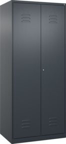 C+P Wäschespind Classic PLUS Garderobenspind mit 2 Abteilen, Anthrazitgrau, H x B x T: 185 x 80 x 50 cm - Bild 1