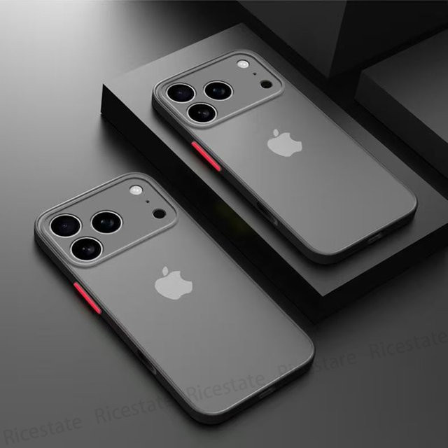 Stoßfeste Armor Bumper Silikon-Hartschalen Handyhülle für Apple iPhone 17 Pro Max, iPhone 17 Pro und iPhone 17 Air in Grün und Grau - Bild 1