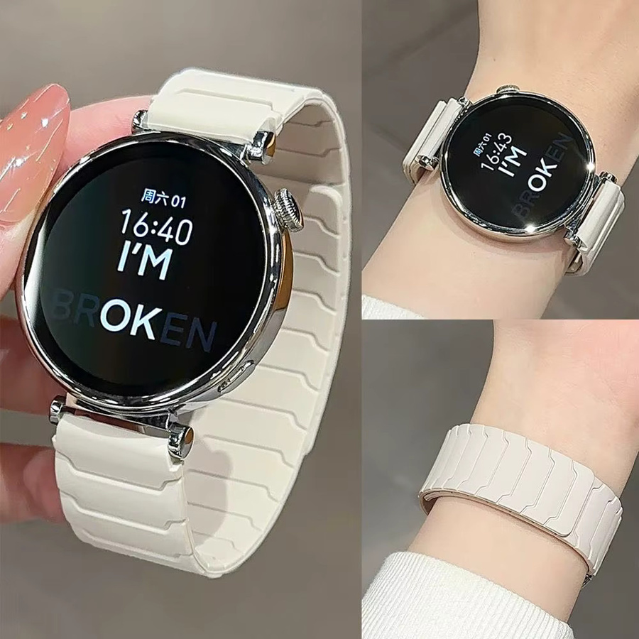 Smartwatch Armband Silikon, Magnetisch, Schwarz, Unisex - Bild 6
