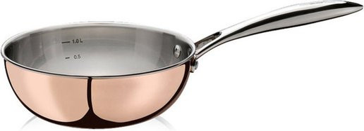 Unbeschichtete Stielsauteuse aus Kupferlegierung in Multicolour, Durchmesser: 20 cm - Bild 1