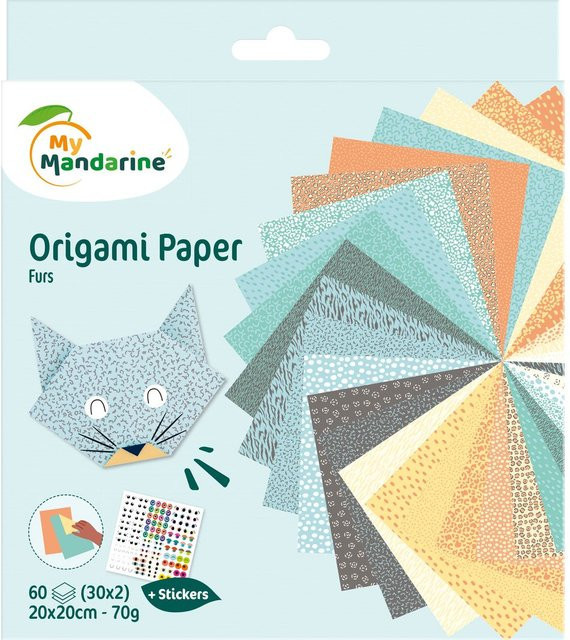 My Mandarine Faltpapier-Sortiment Tiere in Multicolor - Bild 1