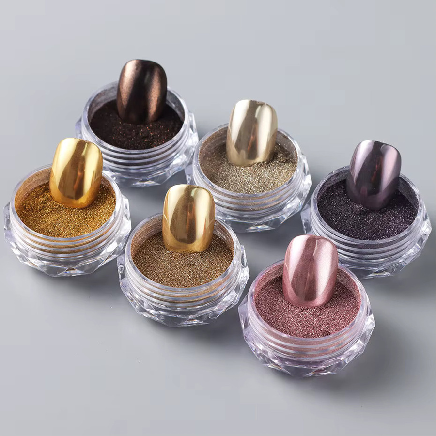 Full Beauty Nagel Chrom Pulver Metallic, 6 Stück - Bild 5