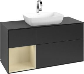 V&B Waschtischunterschrank Finion in Blau lackiert, Breite: 120 cm, Tiefe: 50,1 cm, Höhe: 50,1 cm - Bild 1