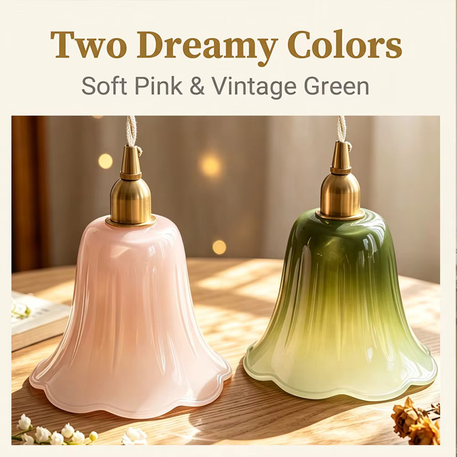 Retro Glas-Kronleuchter Ceropegia in Gold/Messing mit transparentem Glas für Schlafzimmer und Café - Bild 3