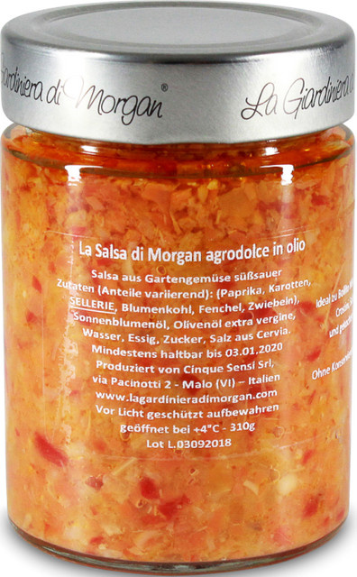 La Giardiniera di Morgan Salsa aus Gartengemüse süßsauer 310 g - Bild 1