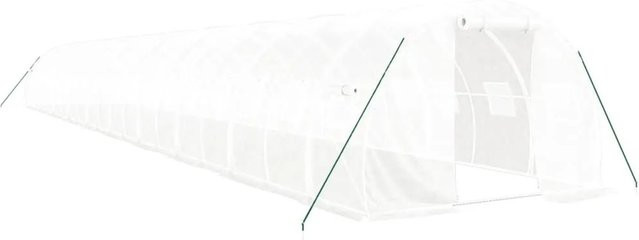 Furnicato Gewächshaus mit Stahlrahmen in Weiß, 60 m², B: 20 m, T: 3 m, H: 2 m - Bild 1