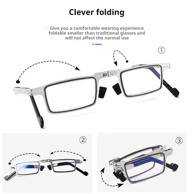 ZUXUB Lesebrille, Vollrand, Metall, silver - Bild 2