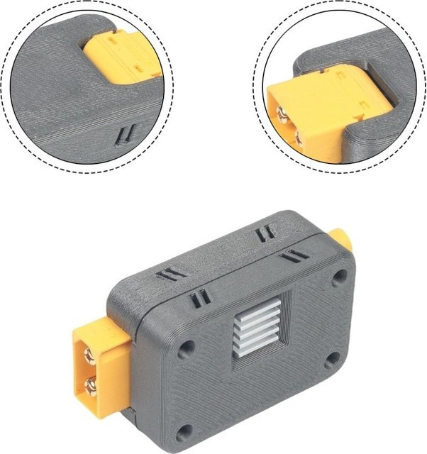 TOOLTOP Elektronischer Anti-Spark-Schalter XT60 7-30V 50A Leistungssteuermodul in Grau für RC-Flugzeuge, FPV-Modelle und DIY-Elektronik - Bild 1