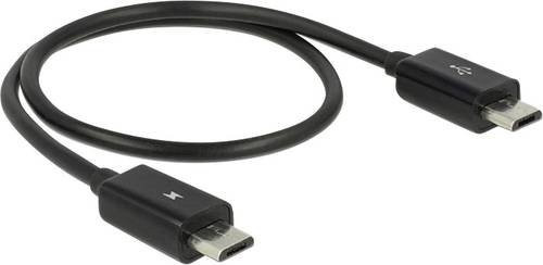 Delock USB 2.0 Micro-USB Kabel mit OTG-Funktion Schwarz, Länge: 0,3 m - Bild 1