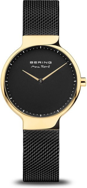 Bering Damenuhr Classic, Quarz, Edelstahl, Schwarz, 31 mm, 5 ATM - Bild 1