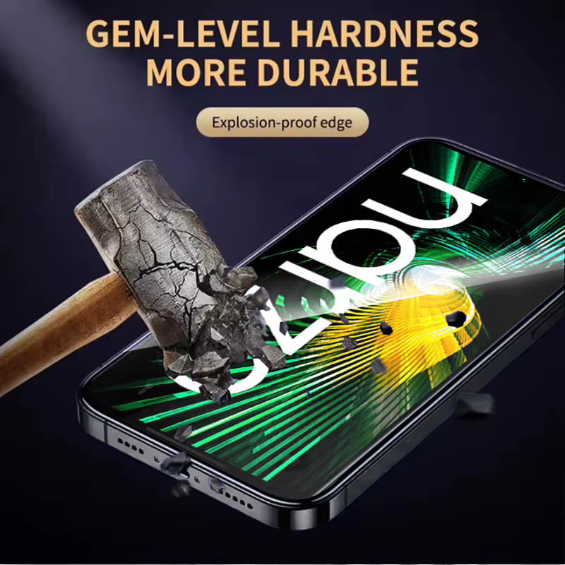 3er-Set gehärtetes Glas für Realme Narzo 50 5G, transparent, Schutzfolie mit Fingerabdruck-Entsperrung und Anti-Explosions-Funktion - Bild 6
