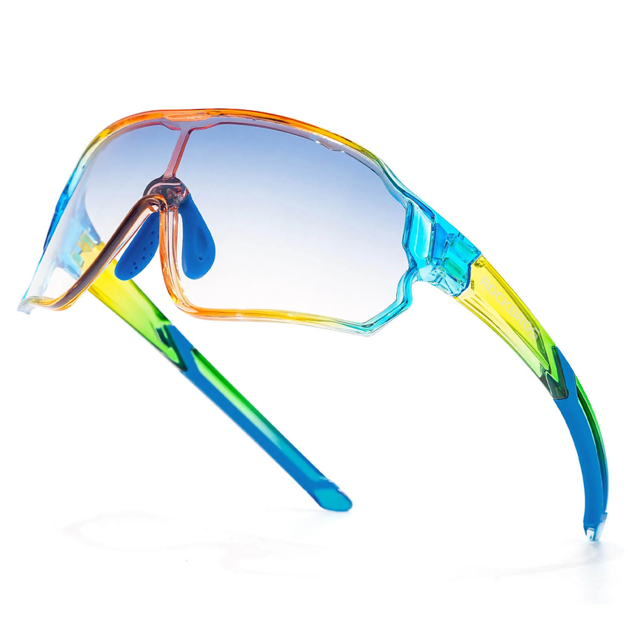 ROCKBROS Kinder-Fahrradbrille, Vollrand, Transparent Blau, TR90 - Bild 1