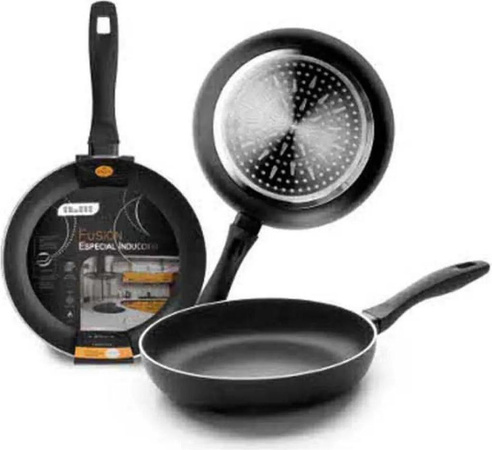 Ibili Fusion 450028 Bratpfanne aus Aluminium mit Antihaftbeschichtung, Induktionsherd-geeignet, Durchmesser: 28 cm