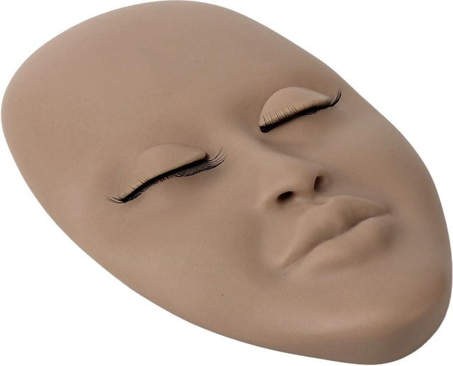 Wosawe Übungsmannequin Wimpernverlängerung, Dunkelbraun - Bild 1