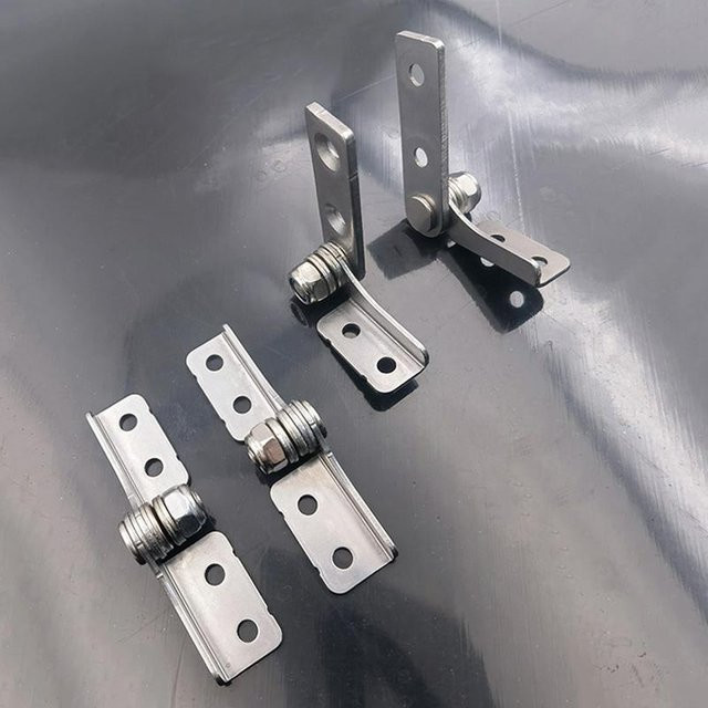 Einstellbares Dämpfungsscharnier aus 304 Edelstahl in Silber - Bild 1