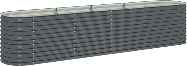 Rundes Hochbeet DELUKE aus verzinktem Stahl für Garten und Terrasse, Grau, B/T/H: 80 x 80 x 81 cm - Bild 1