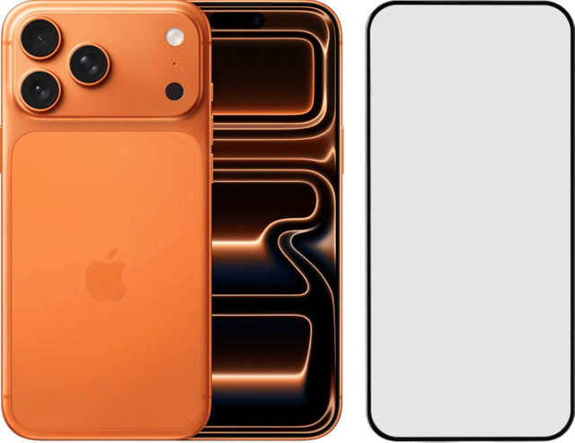 Apple iPhone 17 Pro Max Smartphone mit 1 TB Speicher in Orange und Blue sowie BlueBuilt Panzerglas - Bild 1