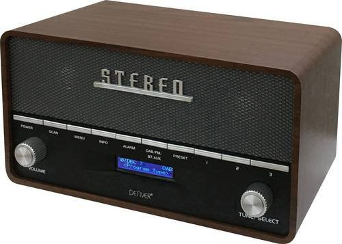 Denver DAB-36 Tischradio mit DAB+ und Bluetooth in Braun - Bild 1