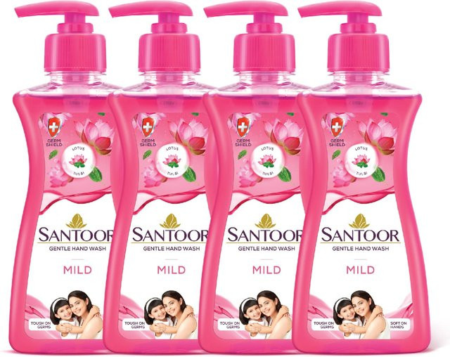 Santoor Handseife Lotus & Tulsi, 200 ml, 4er-Pack - Bild 1