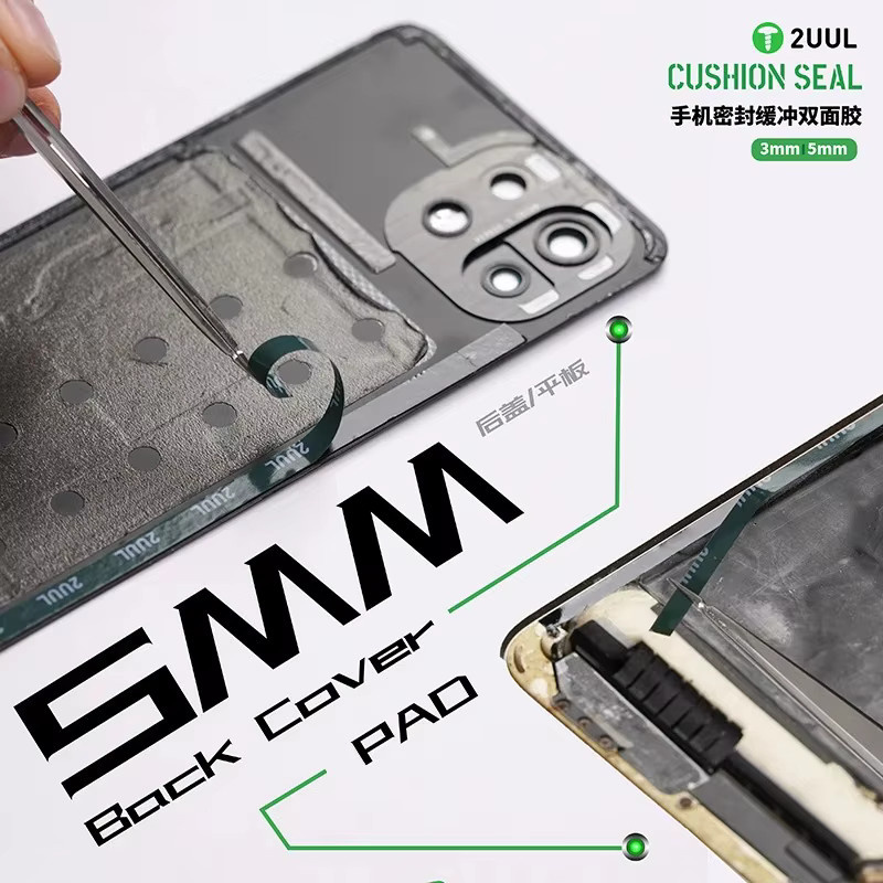 2UUL CS01 CS02 Doppelseitiges Schaumklebeband in Grün für iPhone, Tablet und elektrische Geräte zur Bildschirmrahmen-Reparatur, Dicke: 3 mm oder 5 mm - Bild 6