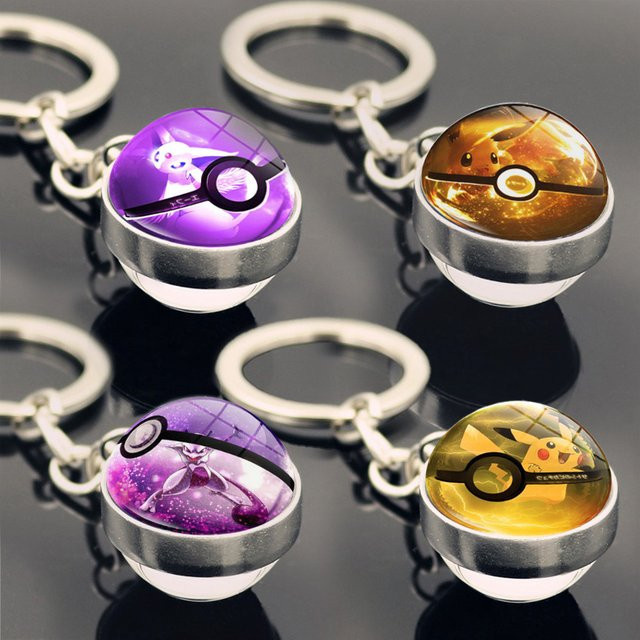 Bandai Pokémon Pikachu Pokeball Eevee Schlüsselanhänger, Actionfiguren - Bild 1