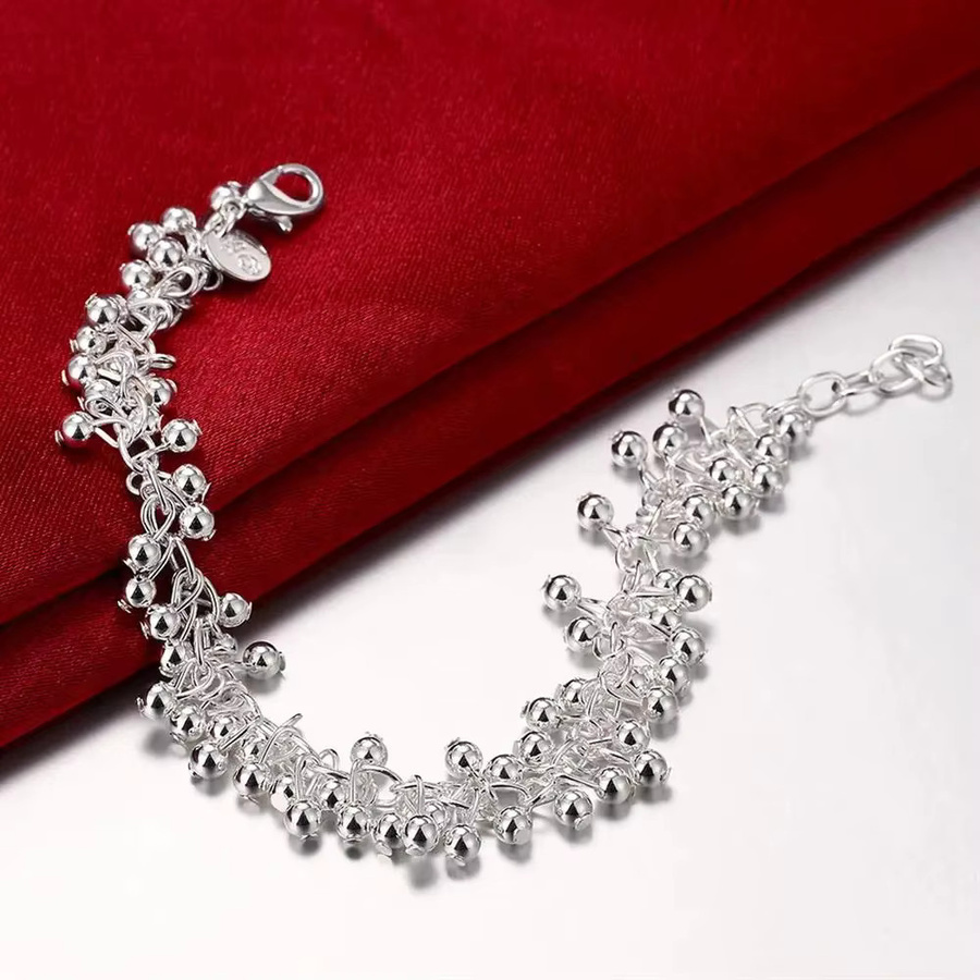 URMYLADY Schmuckset Damen, 925 Sterlingsilber, Traubenperlen - Bild 3