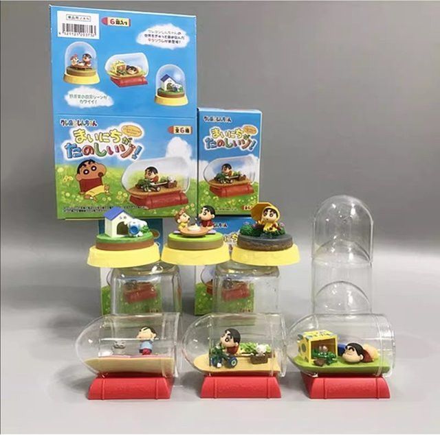 Rement Crayon Shin-chan Blind Box Anime Action Figur Miniatur Szene Multicolor Desktop Sammlung für Kinder - Bild 1