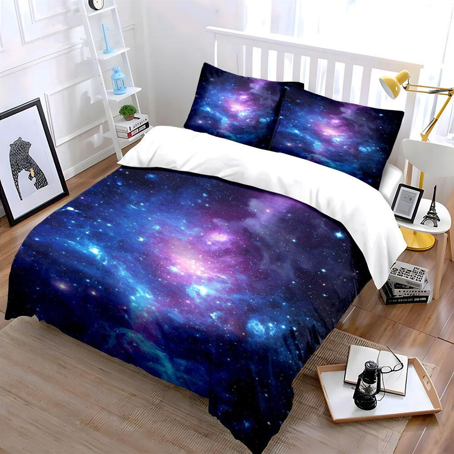 Bettwäsche-Set Galaxie und Sternenhimmel von Atlantic Textile Factory, Mehrfarbig, B/H: 135 x 200 cm - Bild 4