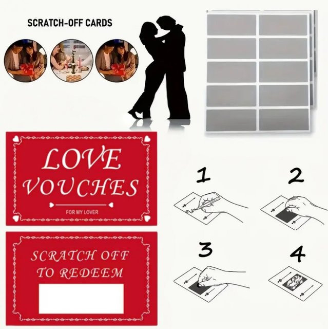 30-teiliges Set Rubbelkarten für DIY Geschenkgutscheine und Event-Lotterien - Bild 1
