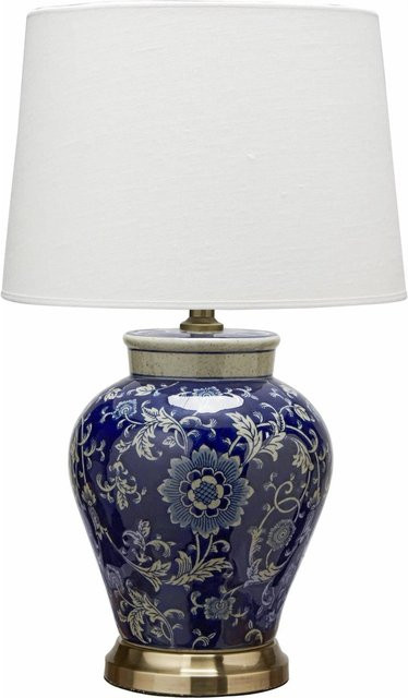 PR Home Fang Hong Tischleuchte aus Keramik in Blau, B/T/H: 35 x 58 x 58 cm - Bild 1