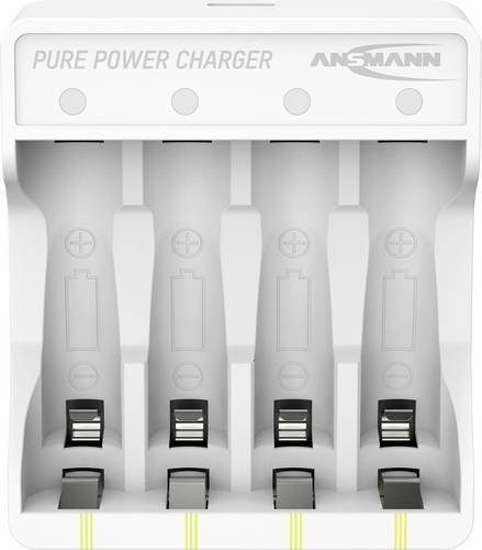 Ansmann Pure Power USB Lademodul für Li-Ion Akkus Mignon (AA) und Micro (AAA) in Weiß mit USB-C Anschluss - Bild 1