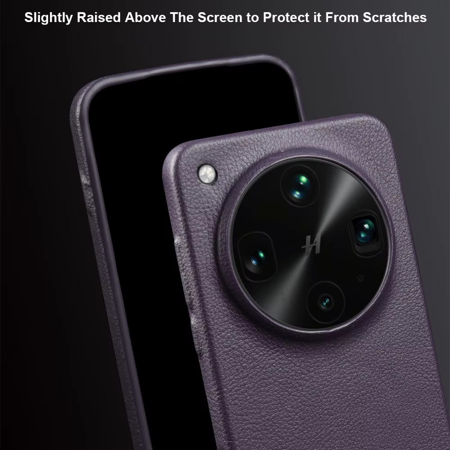 Premium Leder Handyhülle für OPPO Find X9 Pro in Schwarz oder Lila - Bild 2
