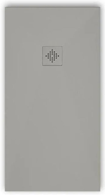 Mirlo Duschwanne Pure aus Mineralguss Extra Flach, Grau, B: 70 cm, L: 180 cm - Bild 1