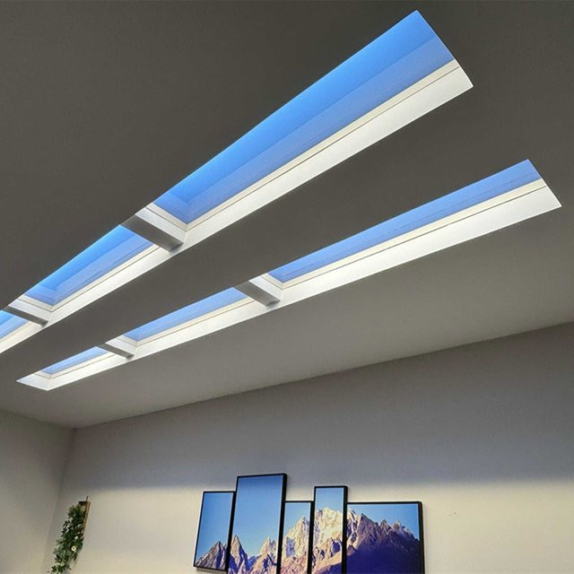 HomeLover Blaue LED-Einbau-Deckenleuchte in minimalistischem quadratischem Design für Schlafzimmer, Küche und Büro - Bild 1