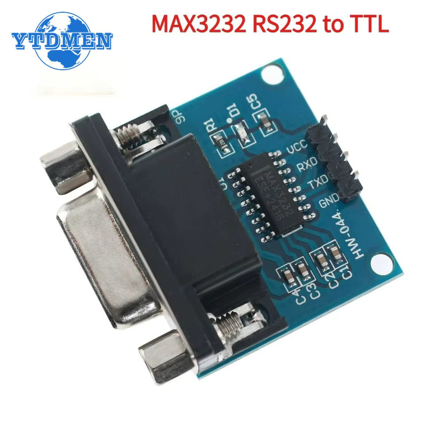 YTDMEN RS232 zu TTL Serial Port Konverter Modul mit DB9 Weiblichem Stecker und MAX232 Chip in Blau für Arduino - Bild 2