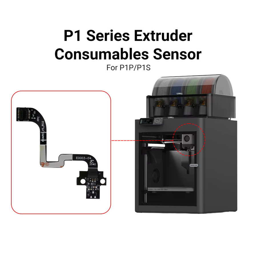Bambu Lab Filamentsensor Ersatzteil Hall-Schalterplatine für P1S und P1P 3D-Drucker in Schwarz - Bild 2