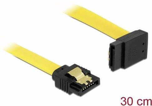 Delock SATA Festplatten Anschlusskabel Gelb Schwarz 30 cm - Bild 1