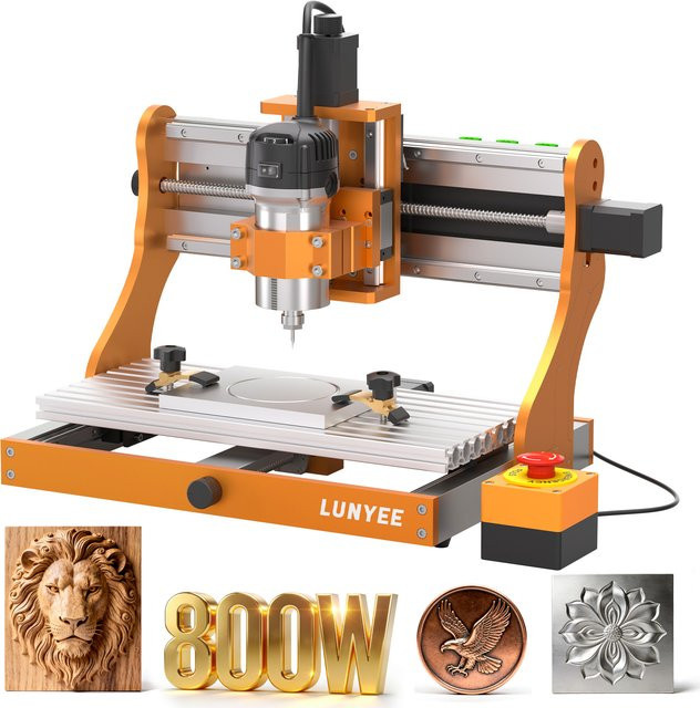 LUNYEE 3020 Nova CNC-Fräsmaschine 710W GRBL Desktop-Lasergraviergerät zum Schneiden und Gravieren von Hardware B/T/H: 38,3 x 39,2 x 38,3 cm - Bild 1
