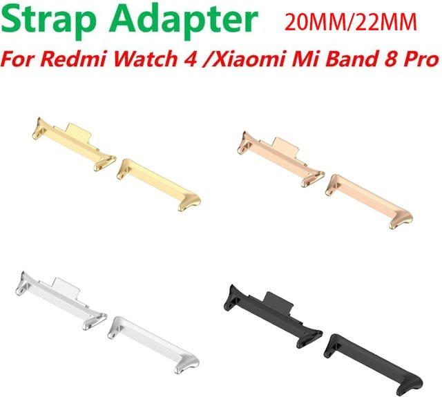 CAOWTAN Adapter für Redmi Watch 4, Xiaomi Mi Band 8 Pro, Edelstahl, Silber - Bild 1