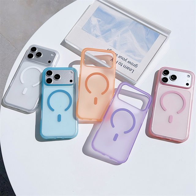 SUNWARD Magnetische Hülle für iPhone in Blau, Transluzente Matte Stoßfeste Schutzhülle mit MagSafe-Kompatibilität - Bild 1