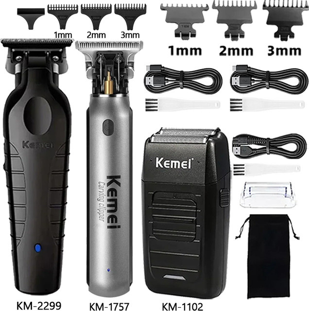 Kemei Haarschneidemaschine mit USB-Aufladung und Zero-Cut-Klinge - Bild 1
