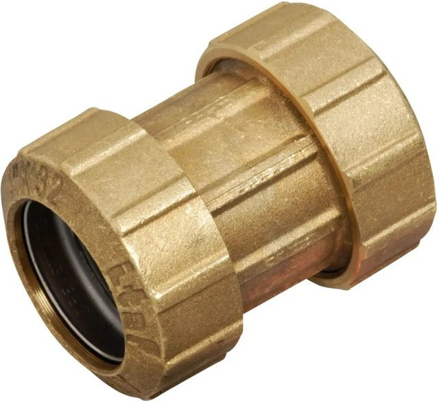 LUX-TOOLS Muffe aus Messing in Gold, Durchmesser: 31,7 mm (1 1/4 Zoll) - Bild 1